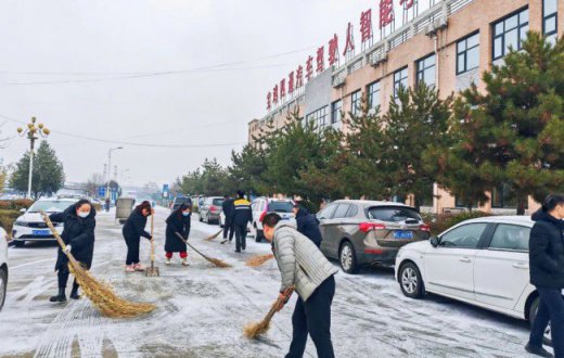以雪为令 “闻”雪而动 —— 宝鸡四通驾驶人智能考试有限公司组织全体员工开展除雪铲冰行动